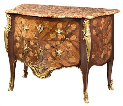 Lot 324 - Louis XV Ormolu-Mounted Bois Satiné, Amaranth,...