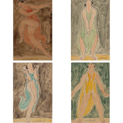 Lot 2003 - Abraham Walkowitz American, 1878-1965 (i)...