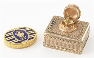 Lot 187 - Continental Two-Color Gold Spirit Burner...