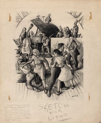 Lot 1082 - Roger Medearis American, 1920-2001 Sketch for...