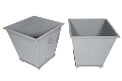 Lot 441 - Pair of Painted Metal Planters Height 21 3/4...