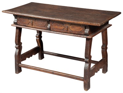 Lot 1366 - Continental Oak and Elm Side Table Height 30...