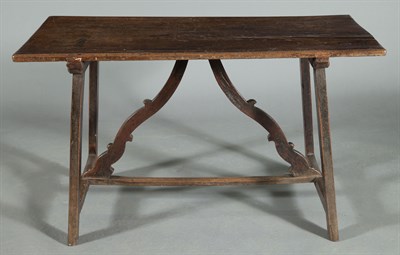 Lot 1376 - Continental Walnut Trestle Table Height 29...