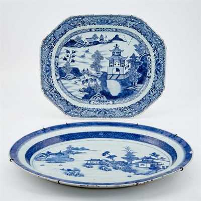 Lot 1141 - Group of Eight Chinese Blue and White Export...