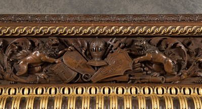 Lot 413 - Italian Walnut and Parcel-Gilt Mirror by...