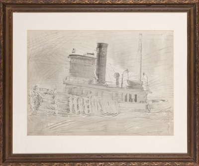 Lot 1059 - Reginald Marsh American, 1898-1954 Tugboat,...