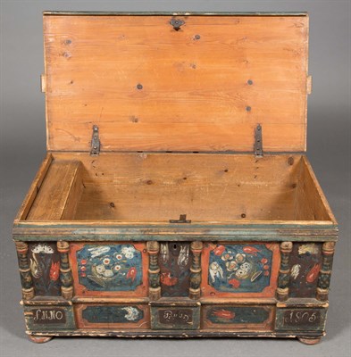 Lot 454 - Continental Painted and Decorated Blanket...