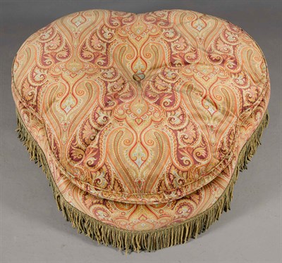 Lot 425 - Paisley Velvet Trefoil-Form Ottoman Height 16...