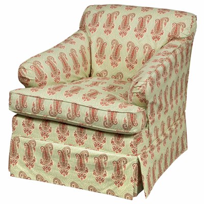 Lot 422 - Pair of Paisley Cotton Slip Covered Club...