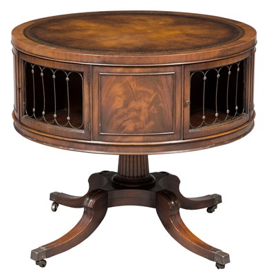 Lot 451 - Regency Style Mahogany Revolving Library Table...