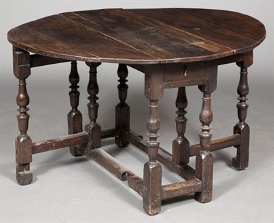 Lot 449 - Jacobean Style Walnut Drop Leaf Table Height...