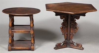 Lot 448 - Italian Baroque Style Walnut Hexagonal Center...