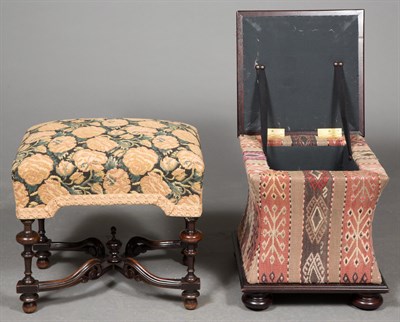 Lot 441 - William and Mary Style Walnut Upholstered...