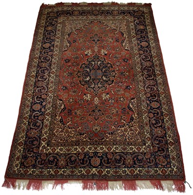 Lot 460 - Silk and Wool Isfahan Rug Central Iran, second...