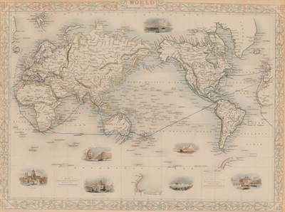 Lot 216 - [MAPS] Group of seven framed maps, including...