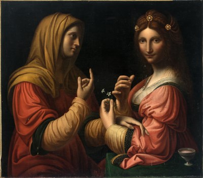 Lot 6 - After Bernardino Luini An Allegory of Modesty...