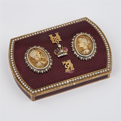 Lot 1285 - Group of Three Fabergé Style Gold and Enamel...