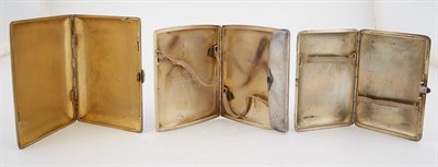 Lot 164 - Group of Three Russian Silver Cigarette Cases...
