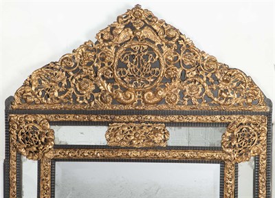 Lot 373 - Dutch Baroque Brass Repoussé Ebonized...