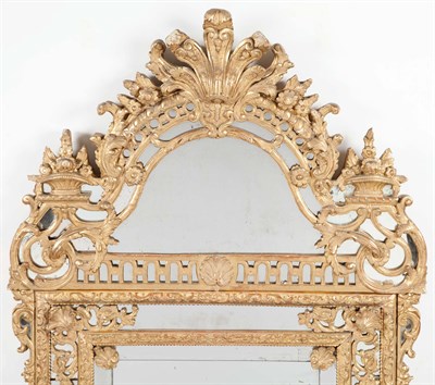 Lot 329 - Régence Giltwood Mirror First quarter 18th...