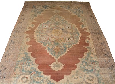 Lot 475 - Wool and Cotton Tabriz Carpet Northwest Persia,...