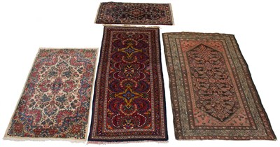 Lot 1511 - Group of Four Persian Rugs A Lilihan Runner, a...