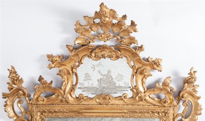 Lot 411 - Venetian Giltwood Mirror-Framed Mirror The...