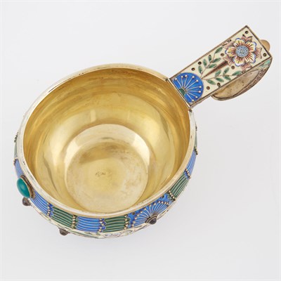 Lot 1278 - Russian Style Silver-Gilt and Cloisonné Enamel...