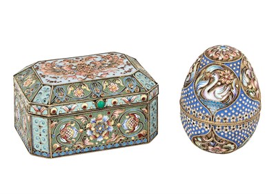 Lot 1281 - Russian Style Silver-Gilt and Cloisonné Enamel...
