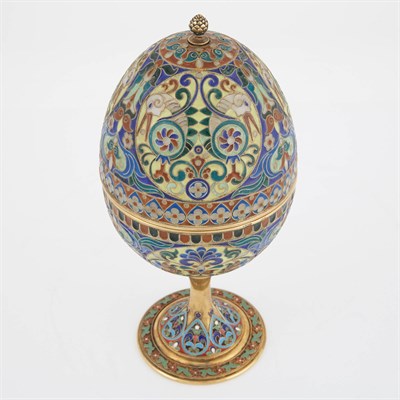 Lot 1280 - Russian Style Silver-Gilt, Cloisonné and...