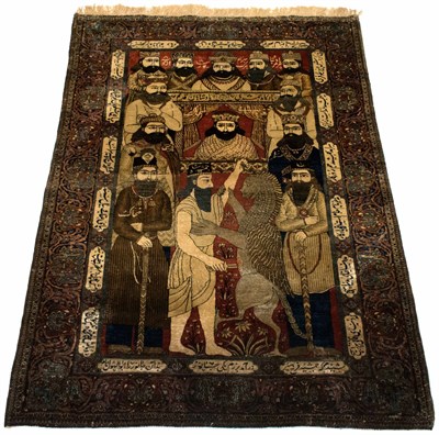 Lot 465 - Manchester Kashan Pictorial Rug Central Persia,...