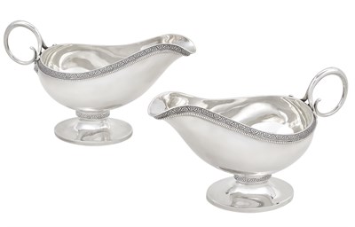 Lot 308 - Pair of Gorham Sterling Silver Sauceboats 1871...
