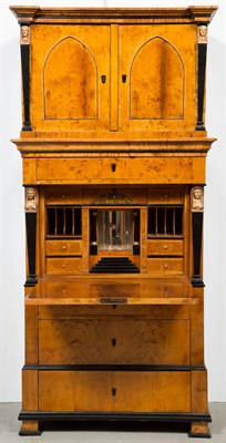 Lot 387 - Biedermeier Birchwood, Part-Ebonized and...
