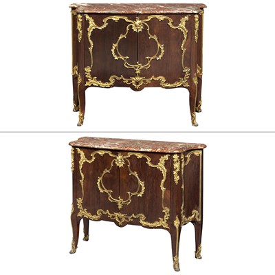 Lot 315 - Pair of Louis XV Ormolu-Mounted Amaranth...