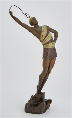 Lot 1454 - Art Deco Style Cold-Painted Bronze Figure of a...