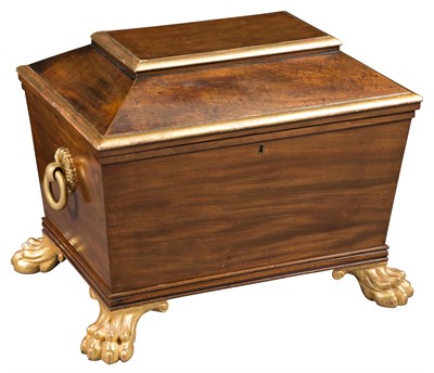 Lot 297 - George IV Mahogany and Parcel-Gilt Cellaret...