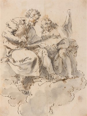 Lot 64 - Venetian School 18th century Saint Matthew...