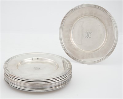Lot 1237 - Set of Twelve American Sterling Silver Bread...