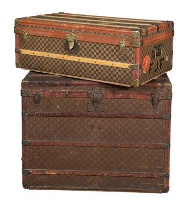 Lot 1497 - Louis Vuitton Steamer Trunk Serial no. 300303,...