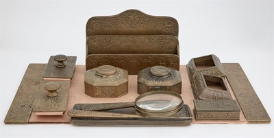Lot 1451 - Assembled Tiffany Studios Gilt and Patinated...