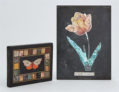 Lot 1187 - Italian Pietra Dura Butterfly Decorated Desk...