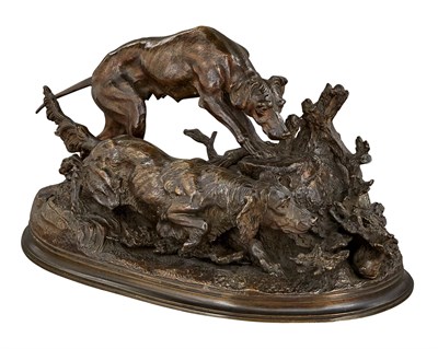 Lot 186 - Jules Moigniez French, 1835-1894 Pointer and...