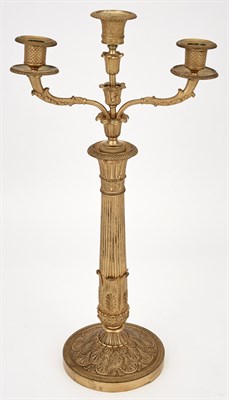 Lot 358 - Pair of Louis Philippe Gilt-Bronze Three-Light...