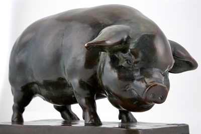 Lot 377 - André Potteau (1909-1953) Patinated Bronze...