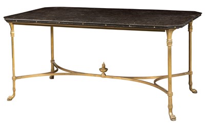 Lot 416 - Contemporary Gilt-Bronze Granite Top Center...