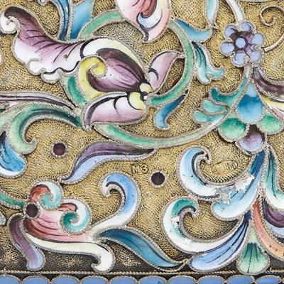 Lot 159 - Russian Silver-Gilt and Cloisonné Enamel...