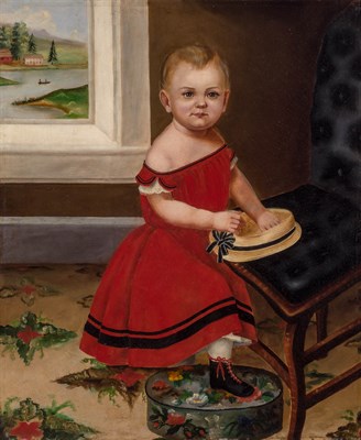 Lot 4 - American School 19th Century Portrait of a...