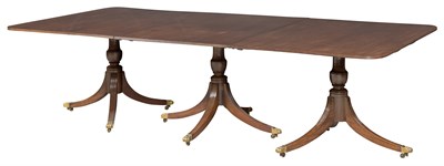 Lot 278 - Regency Style Mahogany Three-Pedestal Dining...