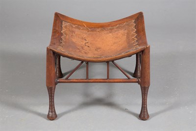 Lot 283 - Mahogany 'Thebes' Stool Possibly by Liberty &...