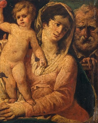 Lot 16 - Bolognese School 17th Century The Holy Family...